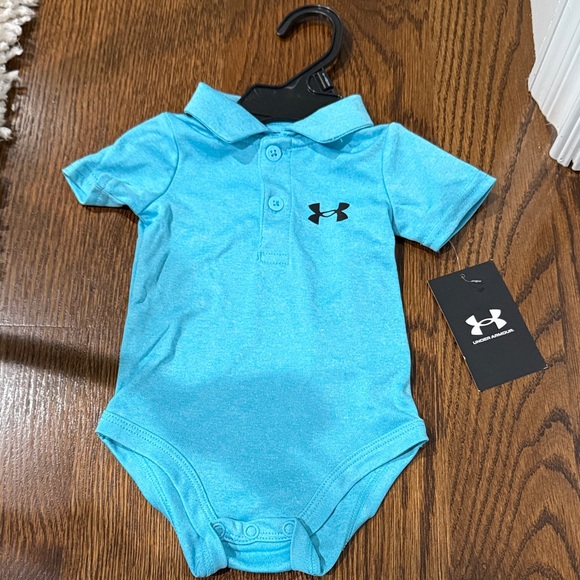 NWT Under Armour Aqua Baby Polo Bodysuit - Picture 1 of 3